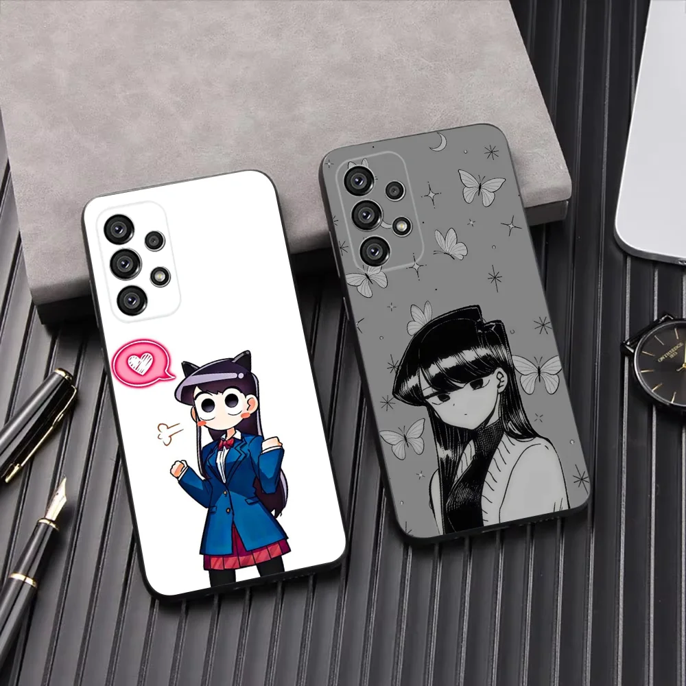 

Anime Shouko Komi Phone Case For Samsung Galaxy A13,A21s,A22,A31,A32,A52,A53,A71,A80,A91 Soft Black Shell