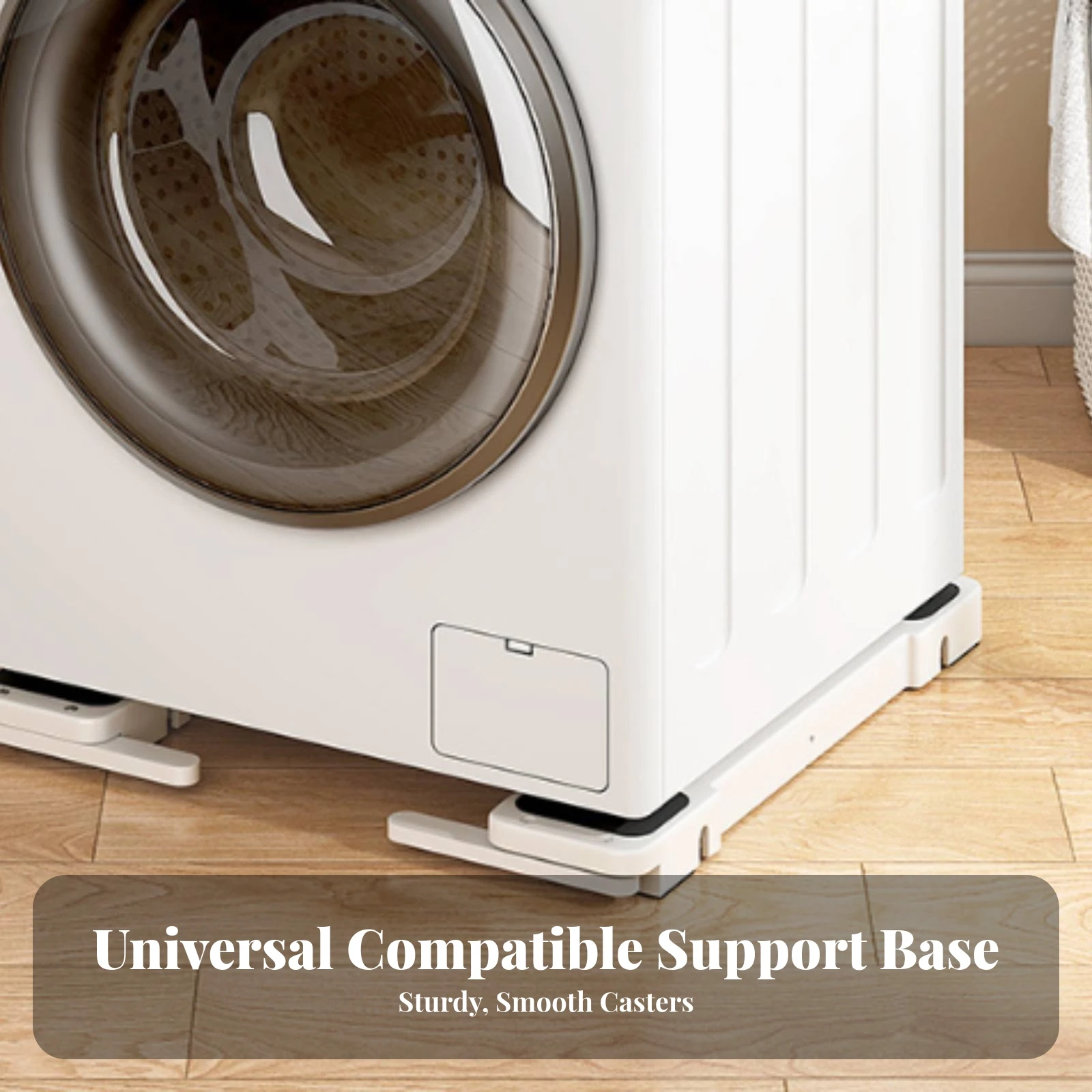 Mobile Washing Machine Base Retractable Mobile Appliance Base with Rollers Washing Machine Stand with Wheels Secure view 2