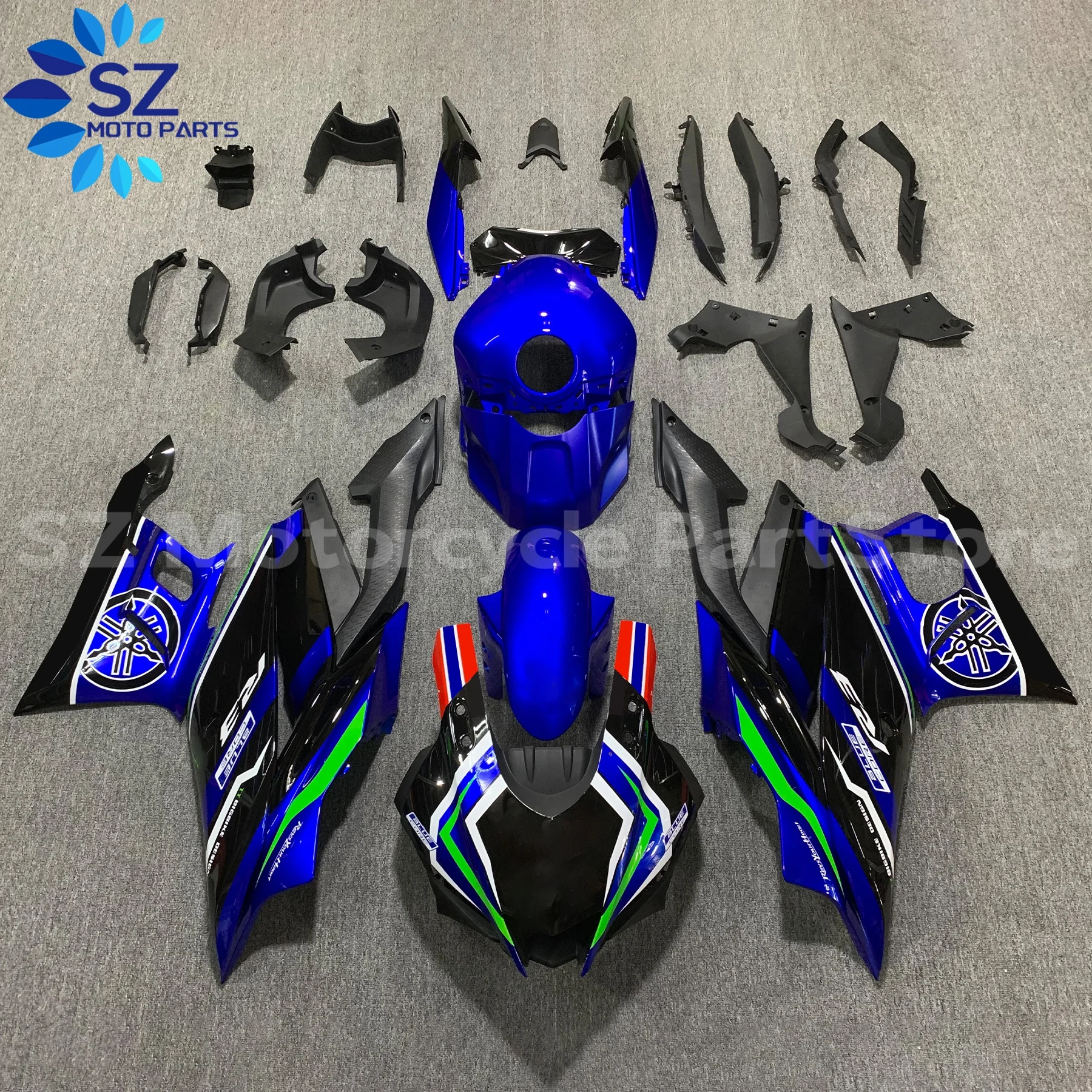 

Для YAMAHA YZFR3 R25 2019-2024 глянцевая отделка обтекатели мотоцикла YZFR25 R3 19-24 крышка топливного бака комплект обтекателя из АБС-пластика