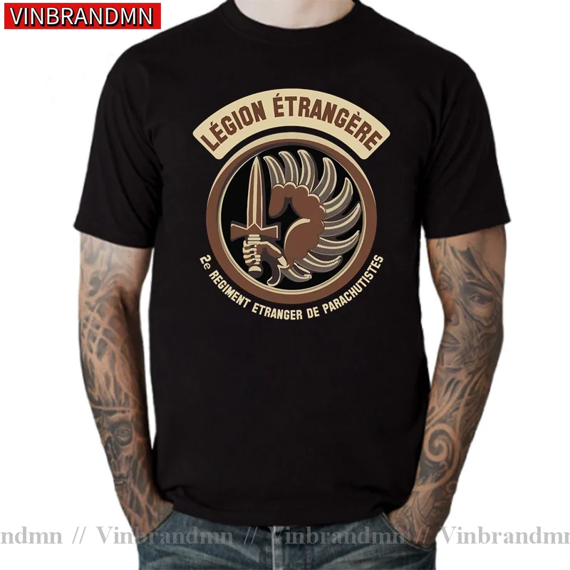 French Foreign Legion - Légion étrangère Men T-Shirt Short Sleeve Casual Cotton Clothing O-Neck Mens T Shirt for Men Tee Shirt