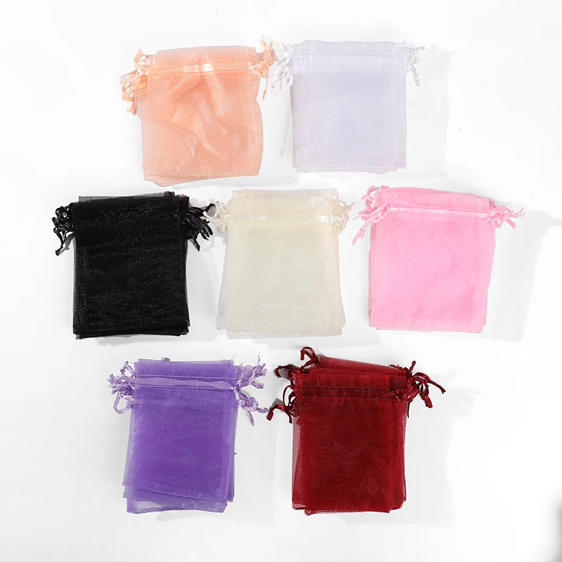 20pcs Eugen Yarn Bag Gift Candy Storage Net Bag Organza Bag Holiday Display Decor Supplies Jewelry Packaging Wedding Gift Bags