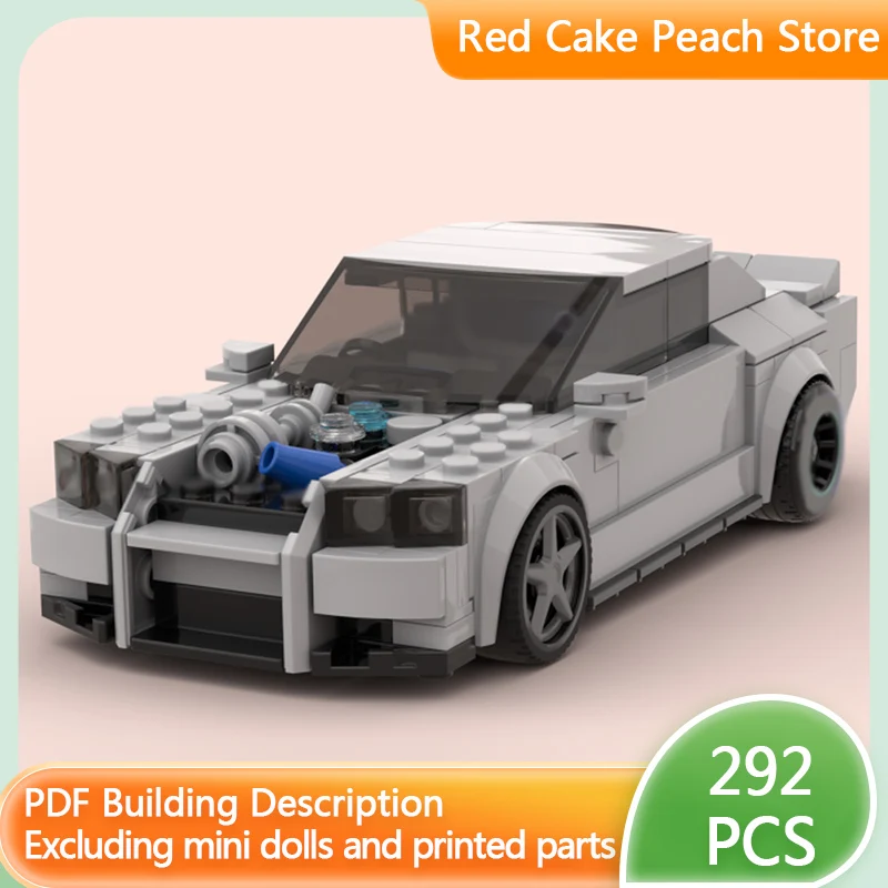 

Модель скоростного гоночного автомобиля MOC, строительные кирпичи R34 GT-R, спортивный автомобиль, модульная технология, детские праздничные подарки, сборка игрушек, костюм