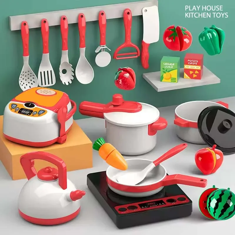 Nuevos juguetes de corte de alimentos para niños, accesorios de cocina para frutas y verduras, juguetes educativos, kits de comida para niños pequeños, regalos de cumpleaños