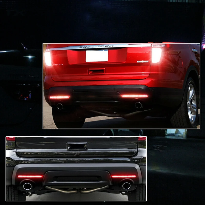 LED Rear Bumper Reflector Left & Right For Ford Explorer 2011-2015 Rear Brake Light BB5Z15A449C BB5Z15A448B