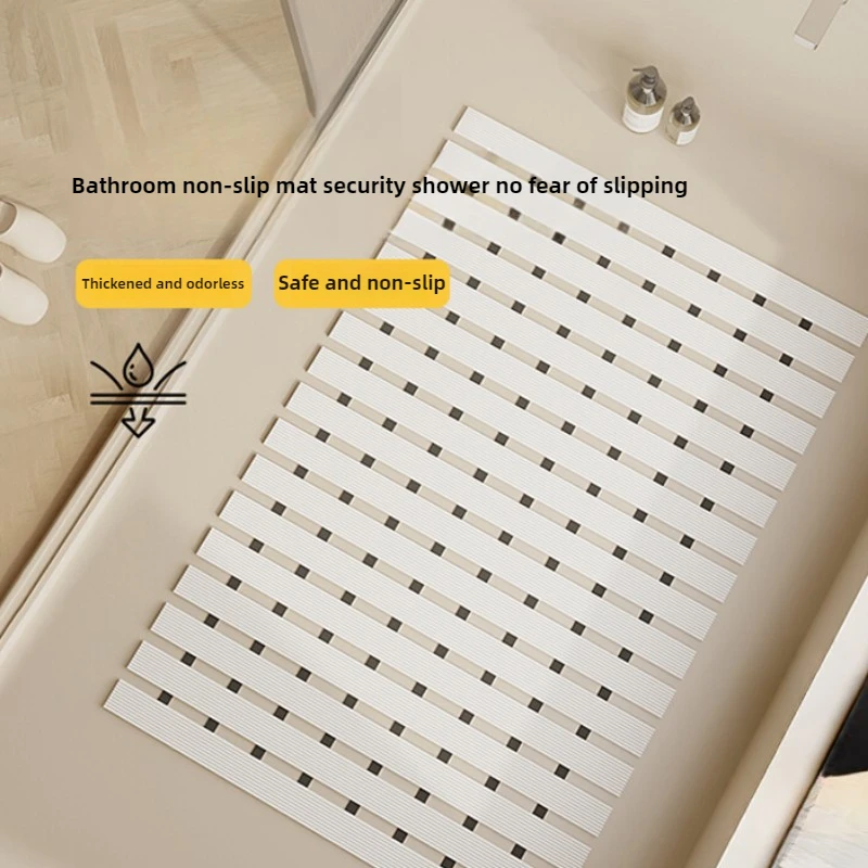 

TPE+PVC Bathroom Non-Slip Mat Double-Sided Drainage Floor Mat Anti-Fall Shower Room Mat Mold-Resistant Toilet Foot Pad