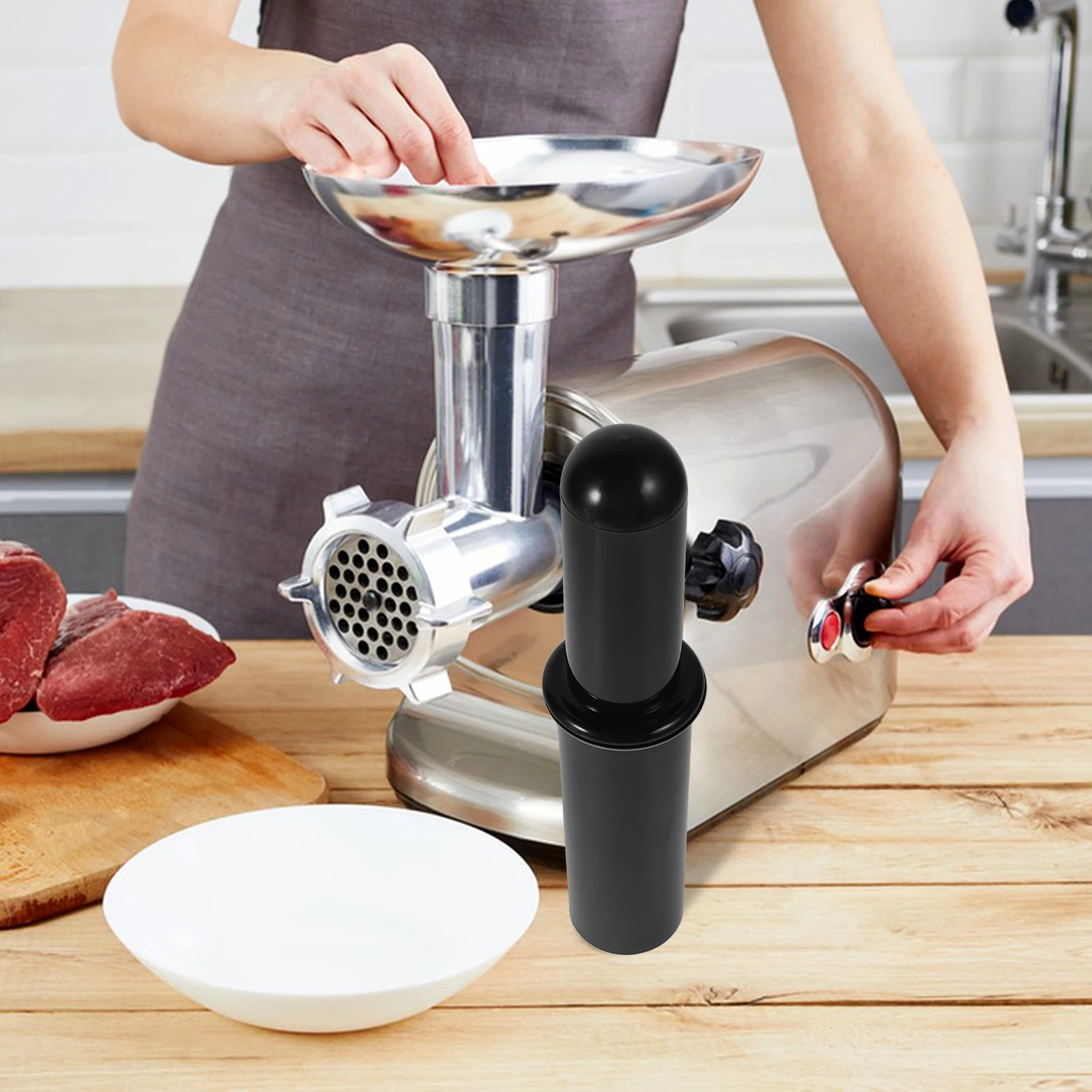 

Tool Kitchen Food Pusher Grinder Tamper Efficient Stuffer Universal Meat Grinding Accessories Solid Plastic Replacement