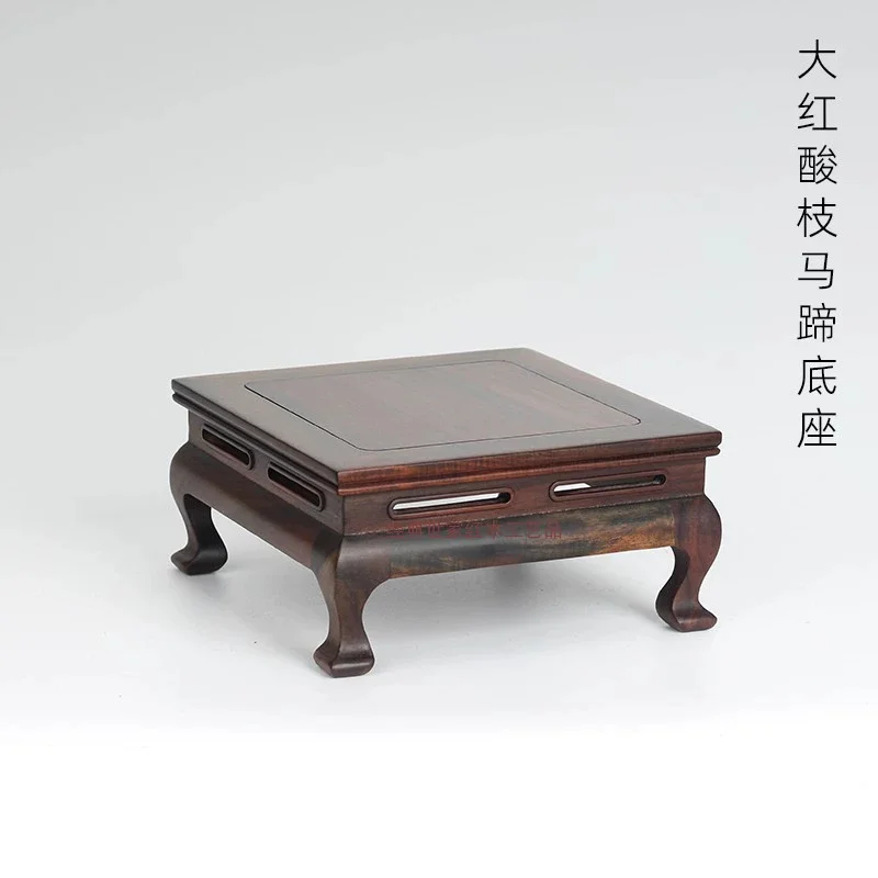 

Square Bonsai Display Pedestal, Vase Decoration, Statue Collection Base, Home Ming Dynasty Style