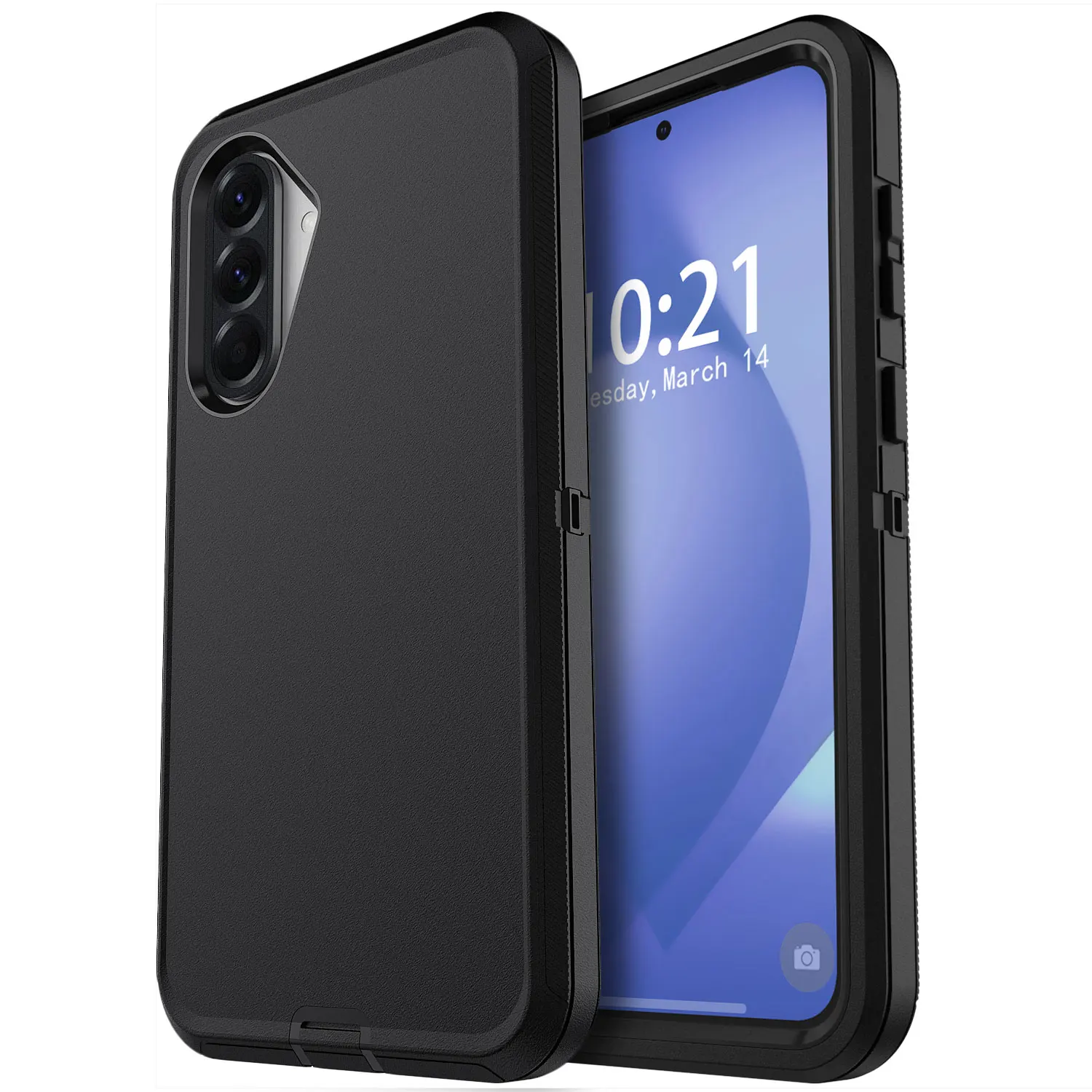 

Черный чехол для Samsung Galaxy A06 A36 A56, сверхпрочный противоударный жесткий защитный прочный гибридный чехол 3 в 1