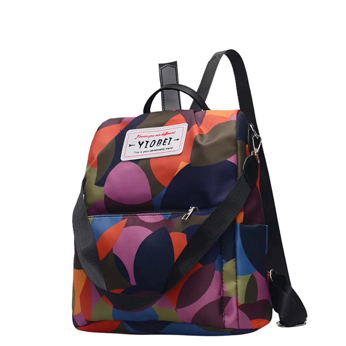 mochila-colorida-para-mulheres-leve-grande-capacidade-varios-bolsos-nylon-estampa-de-letras-bolsa-de-ombro-perfeita-para-uso-diario