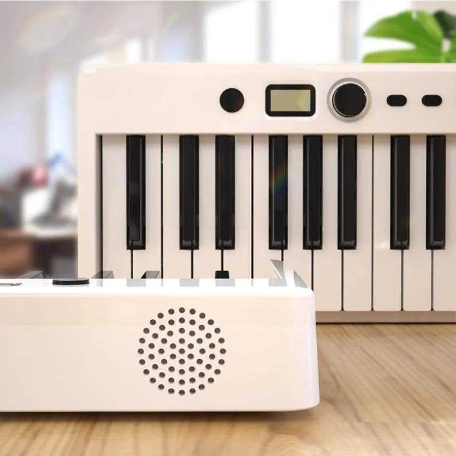 بيانو إلكتروني قابل للطي 88 مفتاحًا مع مفاتيح شبه مرجحة لممارسة الموسيقى والأداء البيانو الرقمي المحمول مع الاستجابة