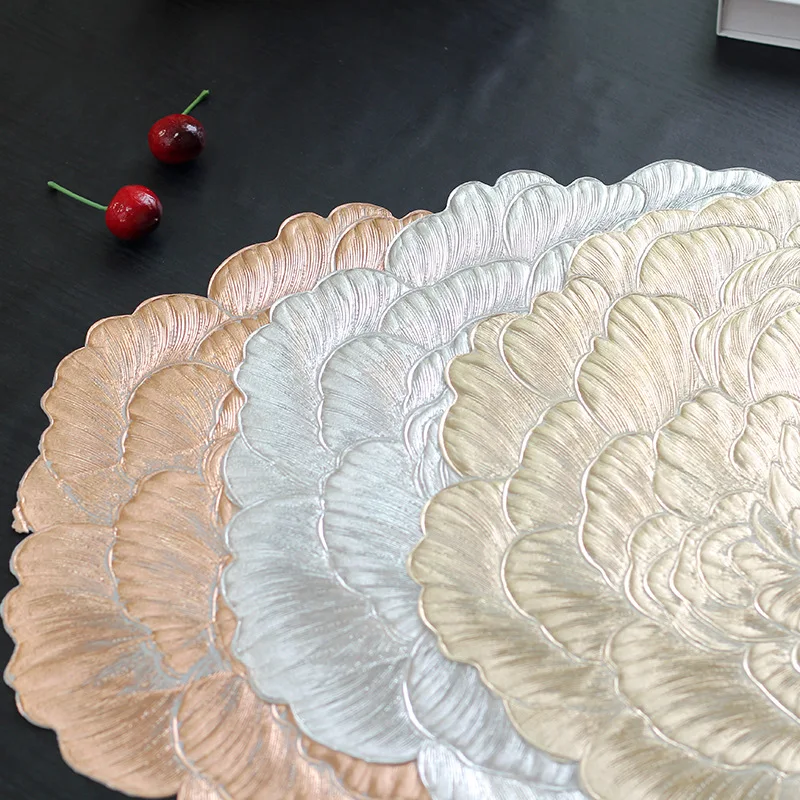 New pvc placemats heatproof waterproof greaseproof washable heat insulating mats hotel restaurant table mats