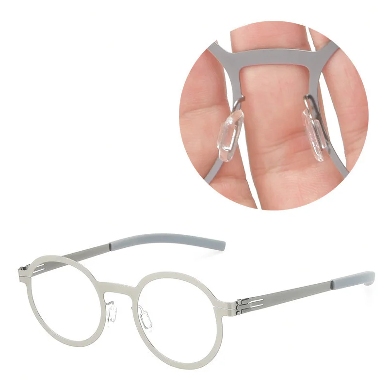 ألمانيا المسمار إطار نظارات دائرية الرجال النساء رقيقة الفولاذ المقاوم للصدأ النظارات 125 مللي متر وجه صغير خفيفة النظارات البصرية مصمم