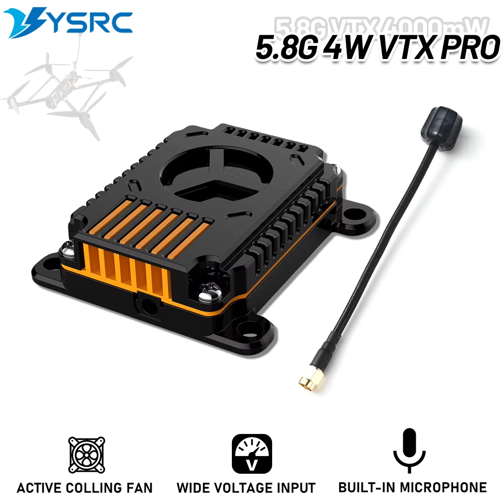 5.8G 5.8GHz 4W/3W Video Transmitter VTX 48CH with 5.8ghz antenna 25mW-4000mW Adjustable FPV Transmitter for Long Range FPV Drone