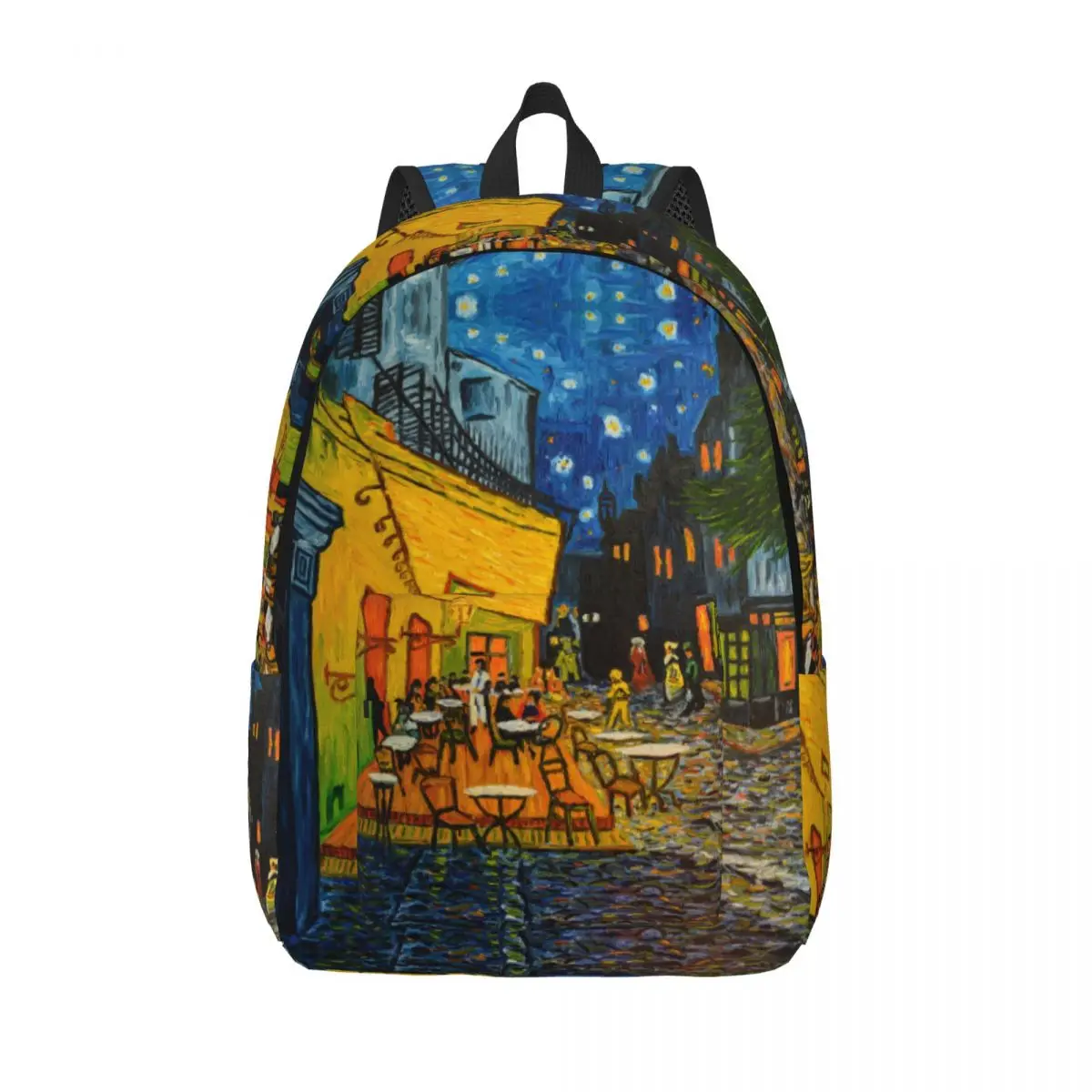 Van Gogh Cafe Terrace At Night Backpack for Men Women Cool High School Business Daypack Laptop Computer Canvas Bags Durable