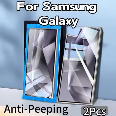2Pcs Ceramic Anti-Spy Screen Protector For Samsung Galaxy S25 S24 S23 Ultra S22 S21 S20 S10 S9 S8 Note 20 10 9 8 Plus With Easy