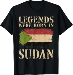 Vintage Design Sudanese Flag Legends Were Born In Sudan T-Shirt