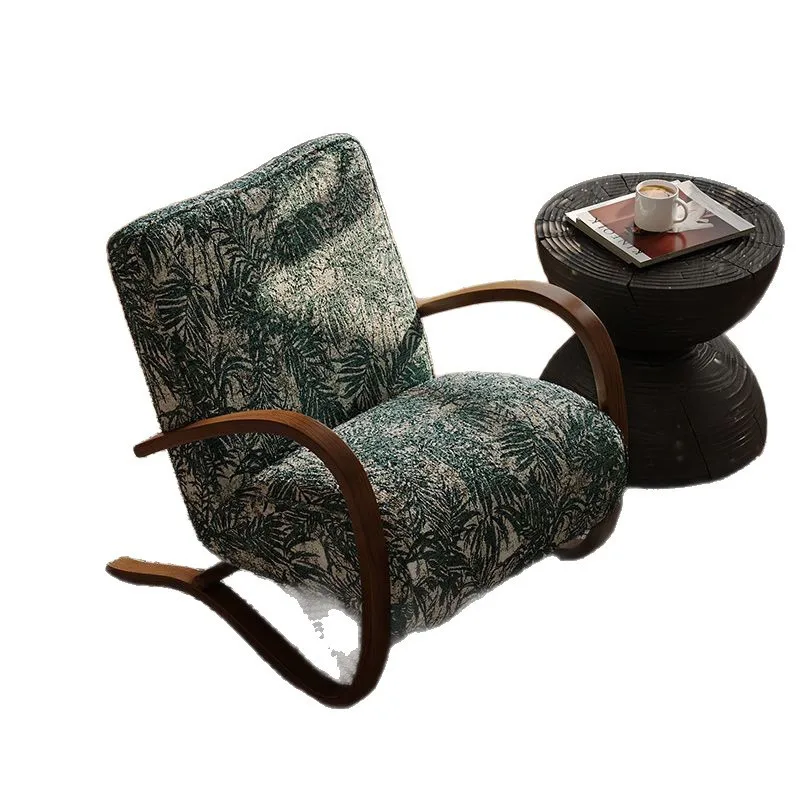 

Medieval style designer living room balcony single sofa chair