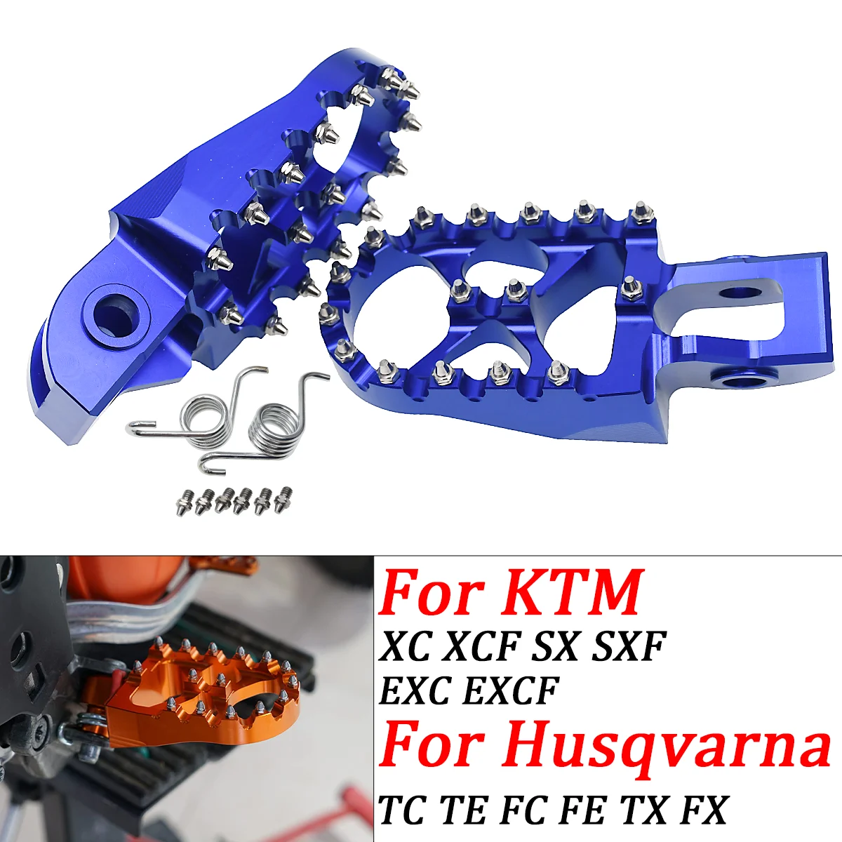 

Motorcycle CNC 2023 New Foot Pegs Footpegs Pedals For KTM SX SXF EXC EXCF XC XCF 125 150 250 300 350 450 500 2016-2023 Dirt Bike