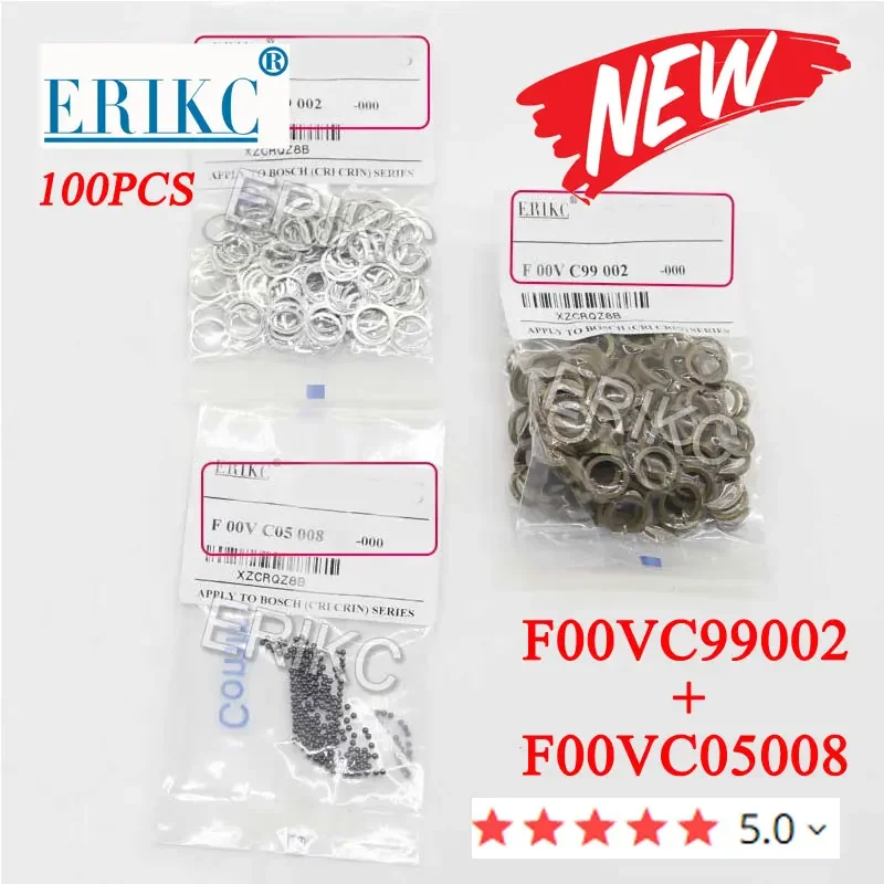 

100 шт. DIESEL F00VC99002 F00VC05008 прокладка Форсунки KIT F 00V C99 002 F00VC05008 маленький керамический шар, набор для ремонта 1,34 мм