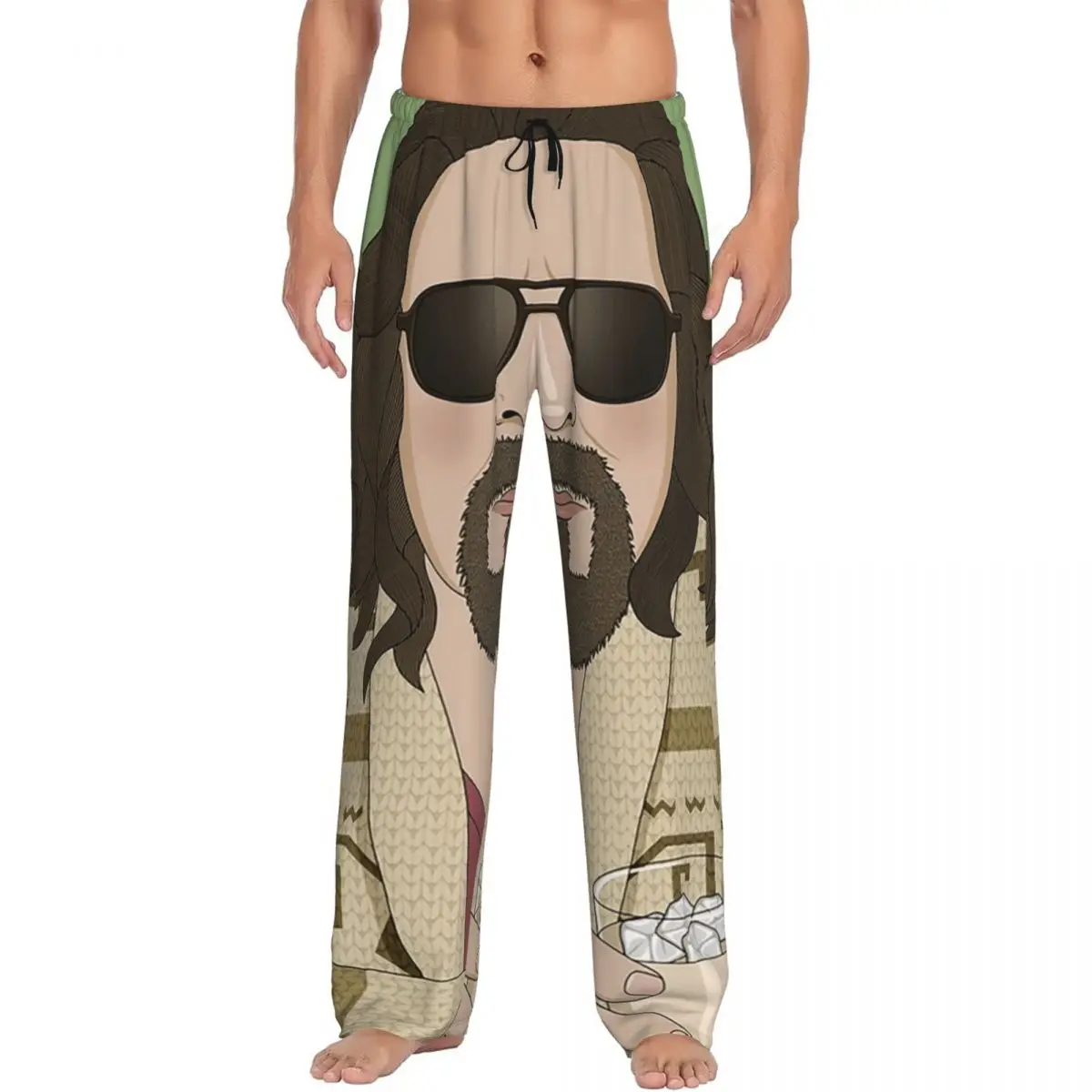 

Изготовленные на заказ пижамные штаны The Dude The Big Lebowski, мужская одежда для сна, штаны для сна с карманами