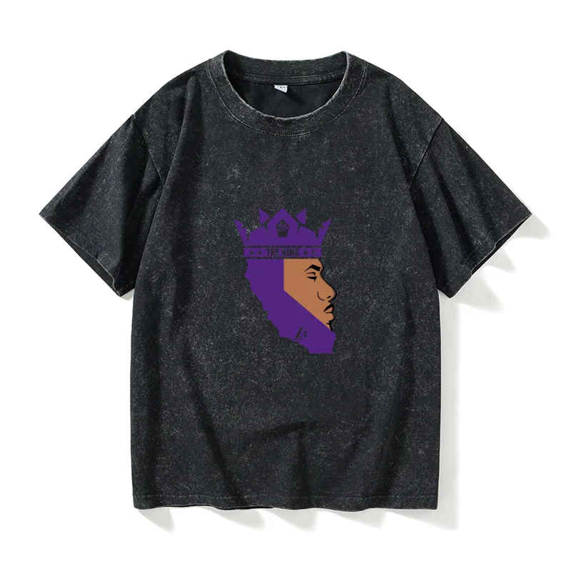 

Loose Fit Los Angeles Lakers Number 23 Baskeall Jersey T-irt ort Sve round Ne James Top for Men And Women Summer C...