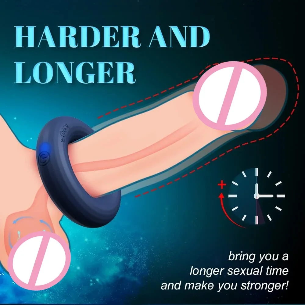 Male Cock Ring Delay Ejaculation Enlargement Penis Stretcher Reusable Silicone Cockring Sex Toy For Men