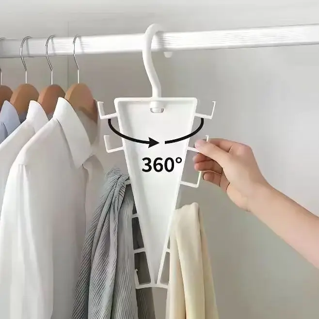2Pcs Multifunctional Closet Hanger With Multiple Hooks For Scarf Belt Tie Hat Storage Perfect For Bedroom Wardrobe Space Saving view 4
