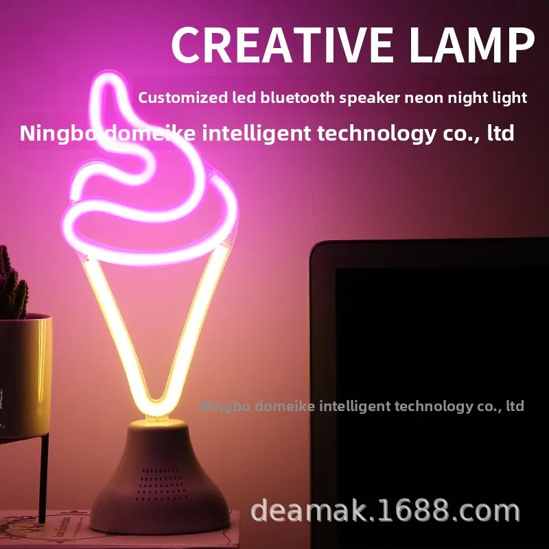 

Deamak New Led Neon-shaped Light Bluetooth Speaker Christmas Creative Decorative Night Light led lights