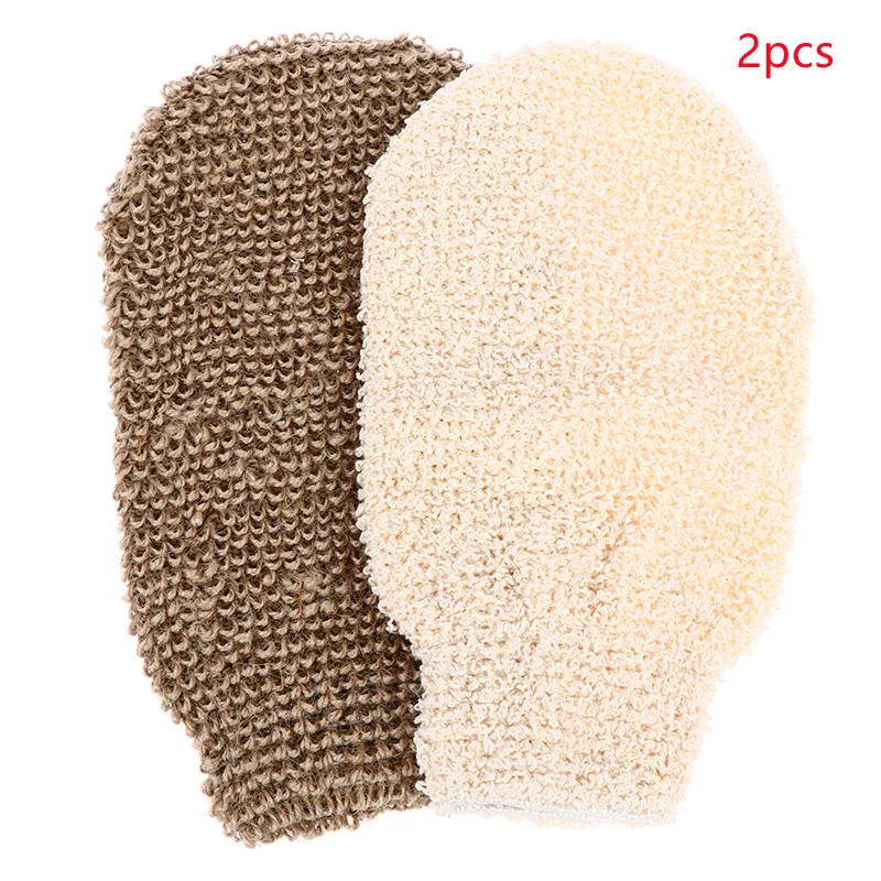 

2Pcs Peeling Exfoliating Gloves Shower Body Brush Fingers Bath Towel Peeling Mitt Body Scrub Gloves Bath Spa Foam Shower