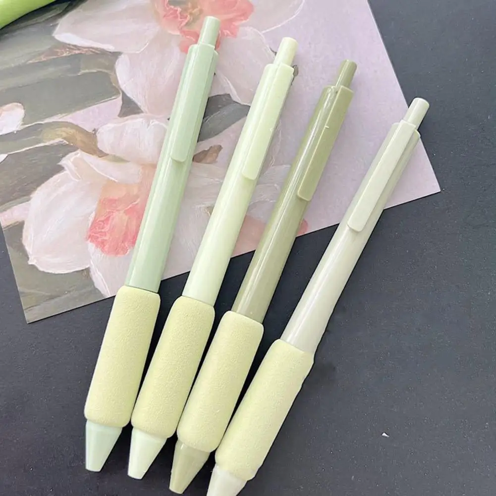 부드러운 필기용 젤 펜 세트, 0.5mm 미세 펜촉, 개폐식 검정 잉크, 일기장 스케치 및 드로잉, 4 개