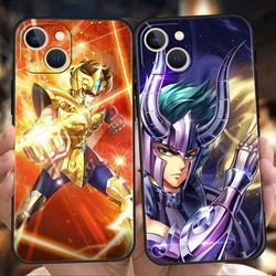 Saint Seiya Knights Of The Zodiac Phone Case Cover for iPhone 15 14 13 12 Pro Max XR XS X 11 7 8 Plus SE 2020 Mini Silicon Shell