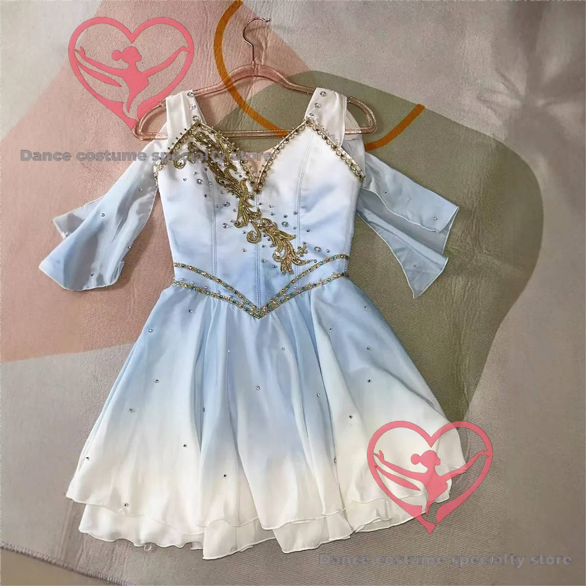 

Длинное тюлевое платье Ballet Cupid Magic Moon Goddess, профессиональный костюм для выступлений на заказ для балетных соревнований PDE