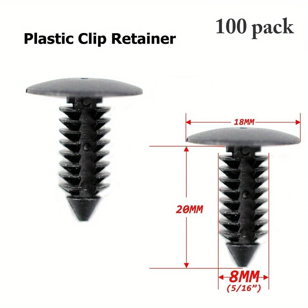 8mm Plastic Rivets Fasteners Screw Car Fender Bumper Screws Clips Rivets Auto 8mm Hole Plastic Push Pin Clip Car Accessories