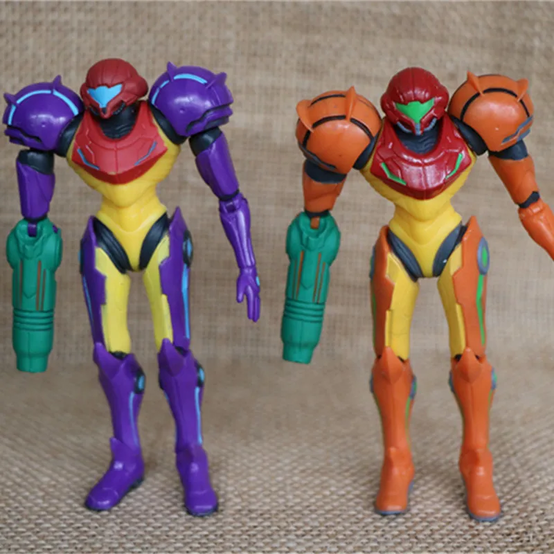 10-15cm cartoon METROID zero samus alan figure joint doll hard PVC arm can move model