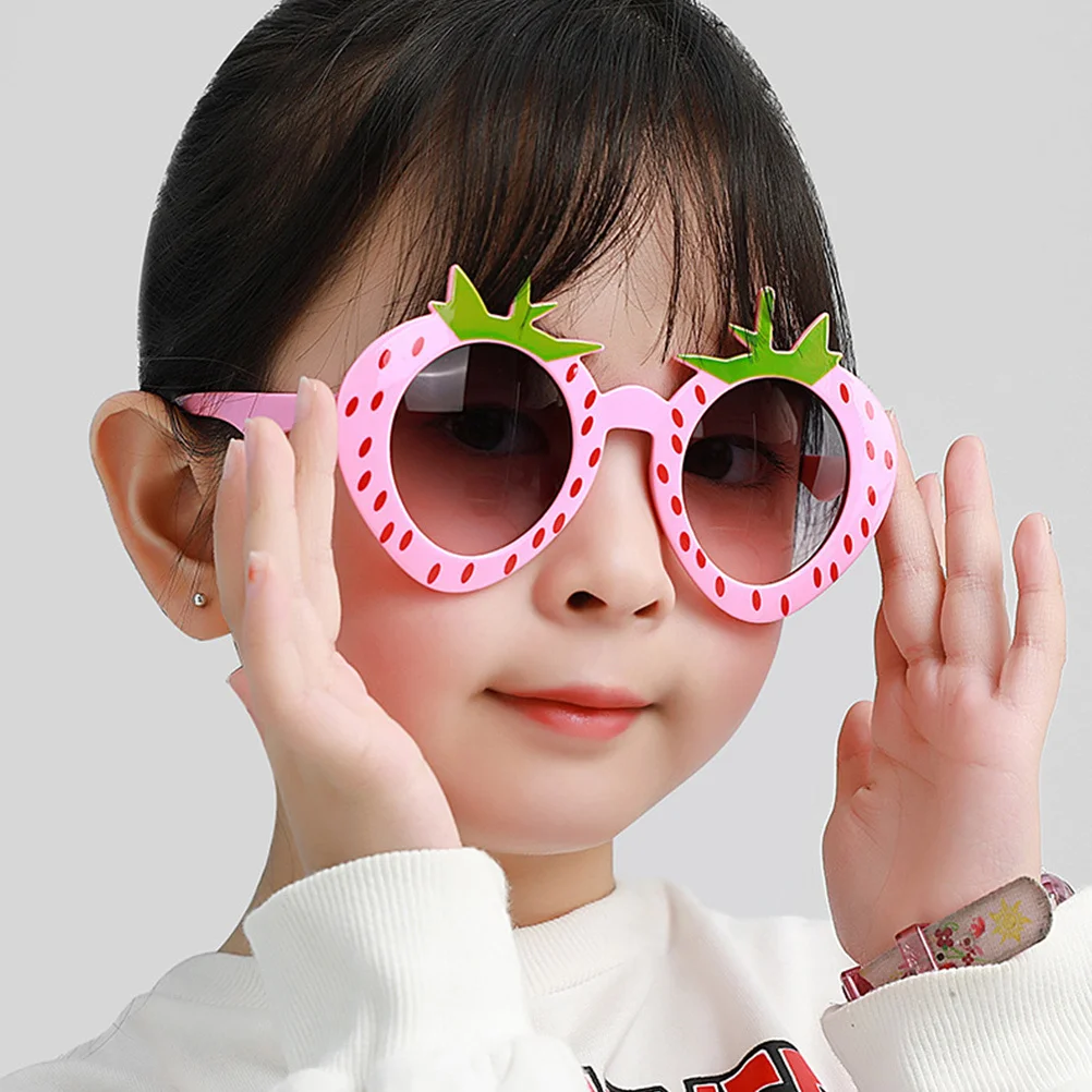 

4Pcs Strawberry Sunglasses Summer Party Sunglasses Funny Creative Eyeglasses Party Favors Strawberry Glasses
