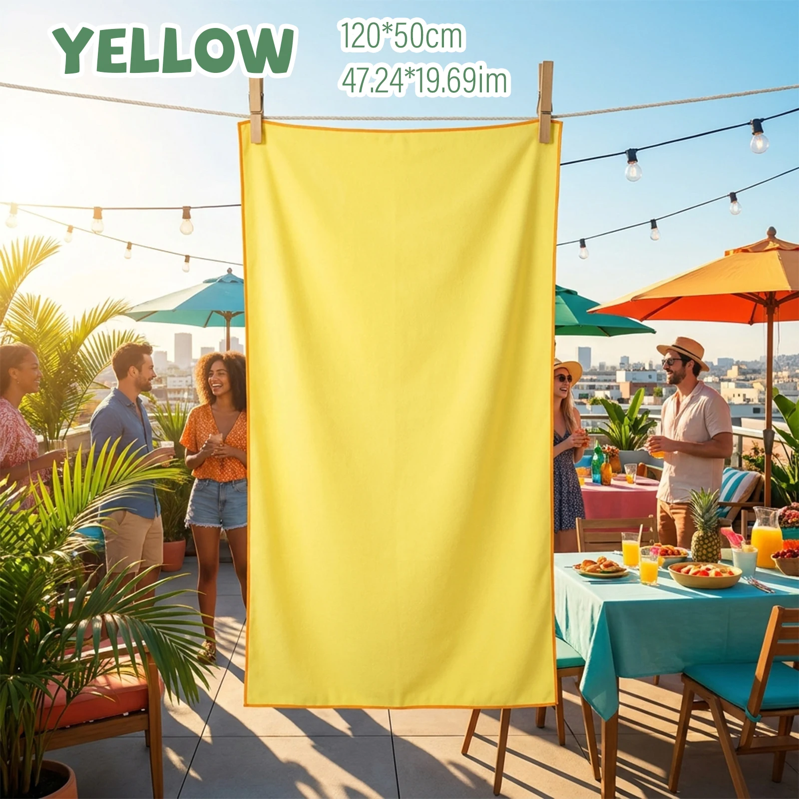 Microfiber Quick Dry Towel 120x50cm, Lightweight Super Absorbent Portable Beach Towel for Swimming Camping Travel Outdoor Sports