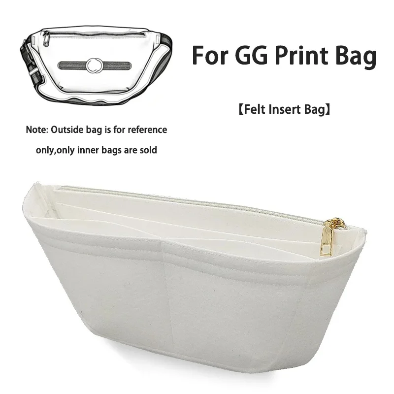 Felt Bag Insert Organizer For GG Print Bag Ultra Lightweight Bag Support Handbag Insert Bag Accessories