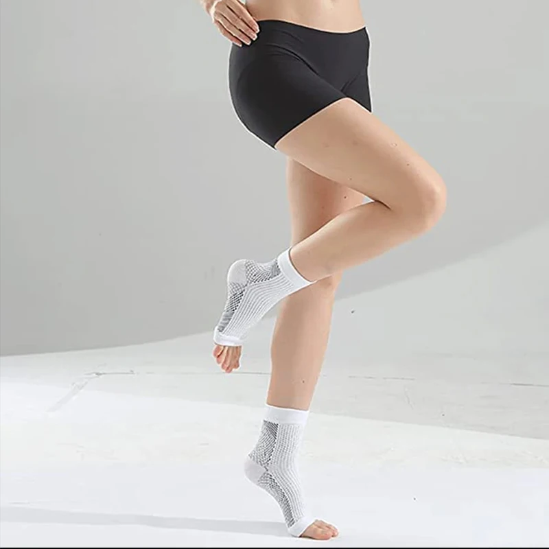 Calcetines de Neuropathy para la hinchazón del tobillo, compresión sin fatiga, soporte de la manga del pie, calcetines Brace para mujeres, fascitis