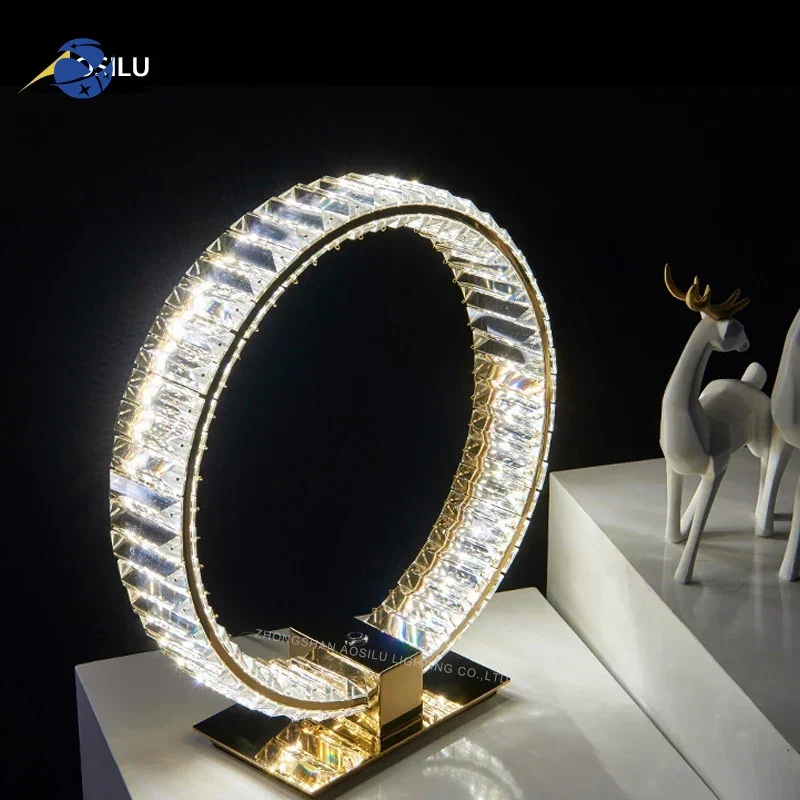 New style luxury desk reading lamp creative transparent crystal LED table lamp