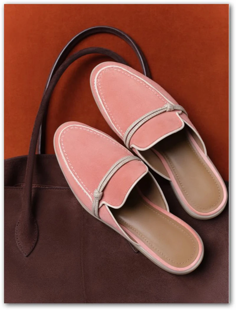 2025 mocassins nouveau modèle, pantoufles décontractées en cuir Zaic pour femmes, sandales de marque de luxe de créateur.