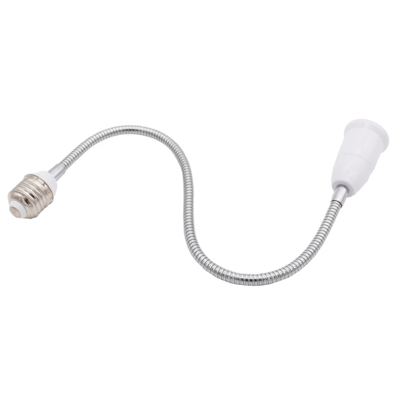 Universal 360℃ Elbow E27 to E27 Lengthened Lamp Holder Tube LED Light Bulb Base Lamp Head Socket 195mm 295mm 395m 495mm 595mm