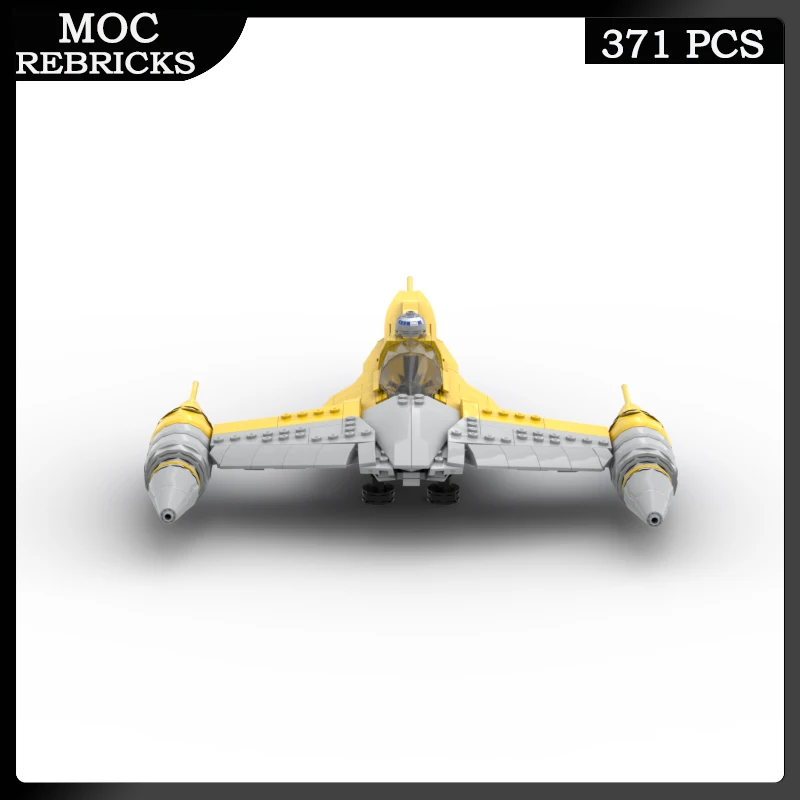 Military Weapons Series Air Force Theed N-1 Naboo Starfighter MOC Building Block Aircraft Educational Model Brick Toys Xmas Gift