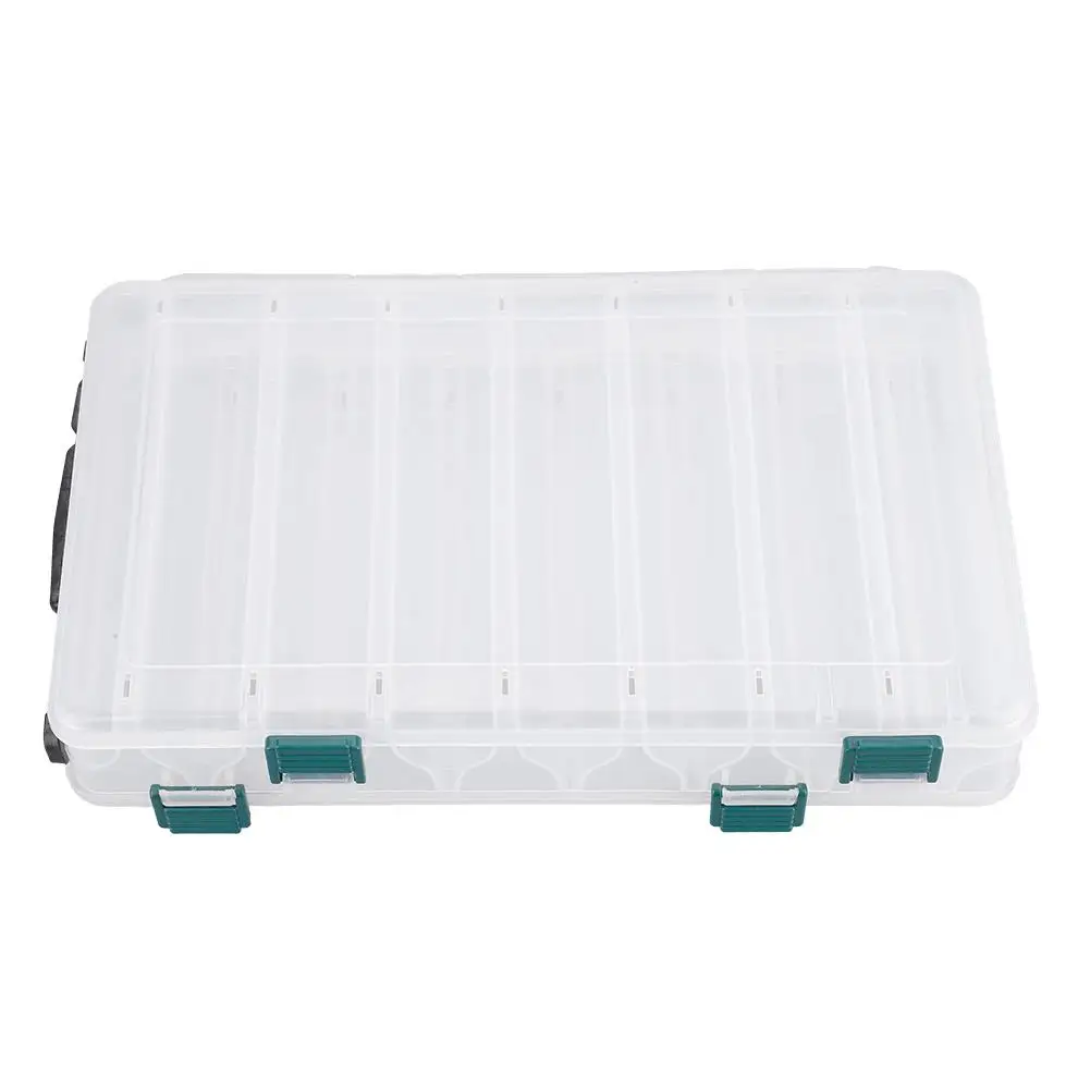 10/14 Compartment Double-Sided Fishing Tackle Box - Large Capacity Lure & Bait Storage Container