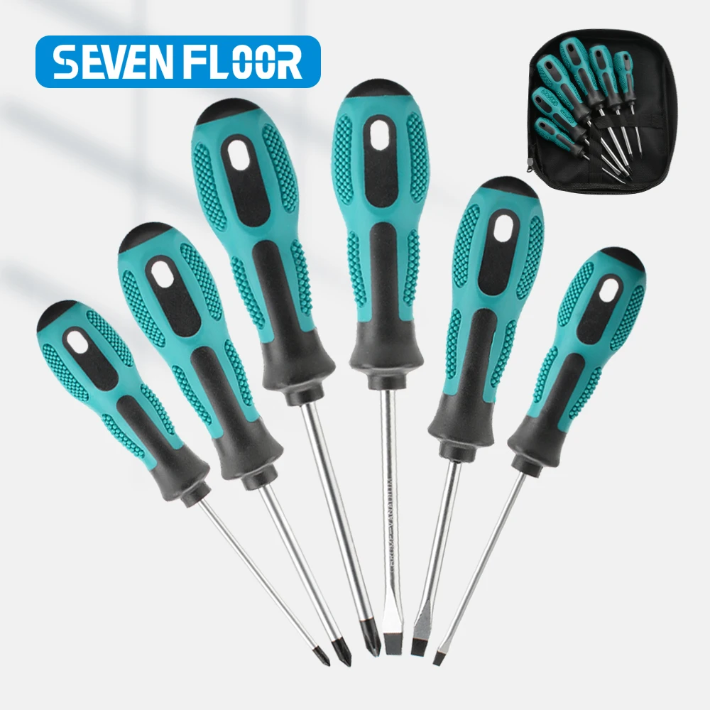 6/7Pcs PH / SL Screwdriver Set With Magnetic Household Multifunctional Cross Straight Manual Screwdriver Set Maintenance Tool