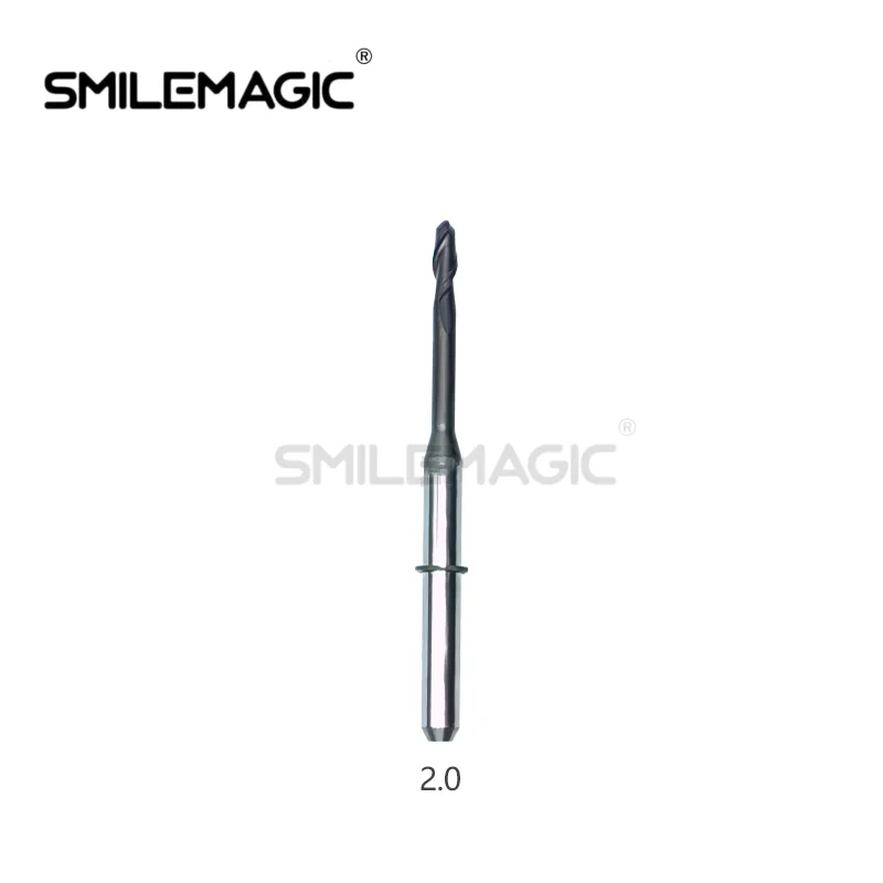 VHF K5/S2 Milling Burs 40mm Length for Zirconia PMMA Miling Cutter 2.0/1.0/0.6 for Milling Zirconia DC Diamond Coating