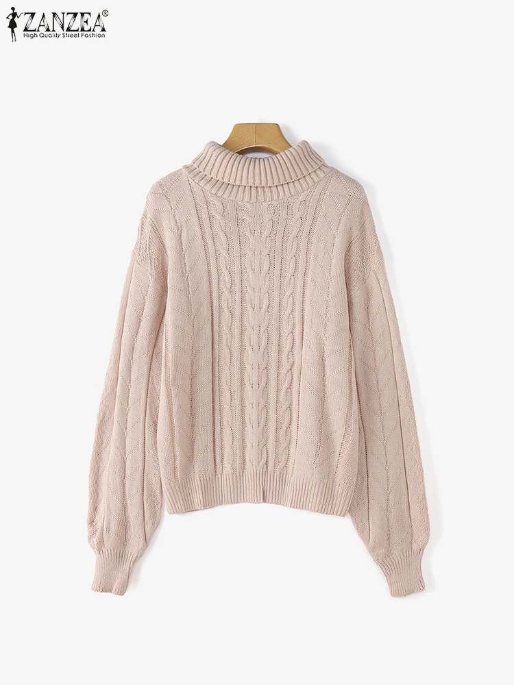 سترة خريف نسائية من ZANZEA لعام 2025 ذات ياقة مدورة وقصة ضيقة سترات شتوية أنيقة محبوكة بأكمام طويلة سترات ملابس خروج