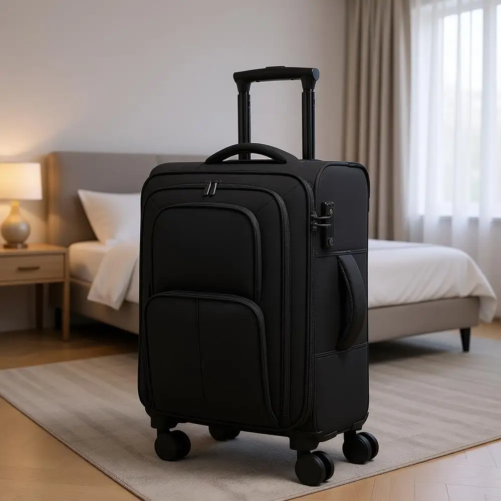 

22 Inch Lightweight Spinner Suitcase, Airline Approved Carry-On with TSA Lock for Men and Women