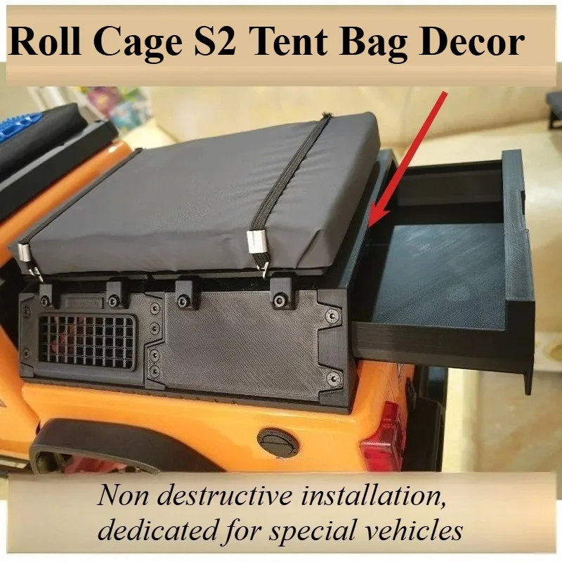 RC Upgrade Accessories Custom Size Roll Cage S2 Tent Bag Decor for CROSSRC 1/8 Scale EMO X4  RC Mod Non-destructive Installation