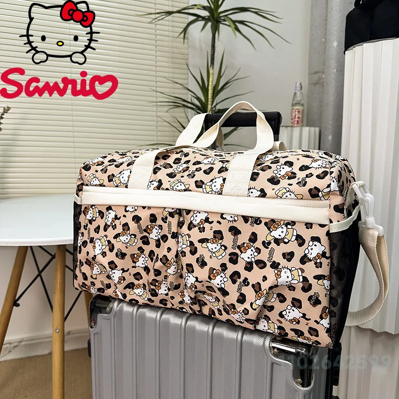 HelloKitty New Travel Handbag Fashion High Quality One Shoulder Fitness Storage Bag Cartoon Versatile Large Capacity Storage Bag