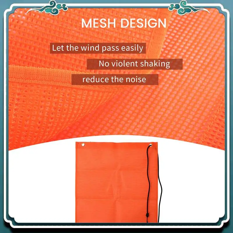 

Reliable 4Pcs 18X18 Inch Mesh Safety Flags Orange Warning Flag Bungee Safety Flag Good Visibility Weatherproof Flag With Grommet